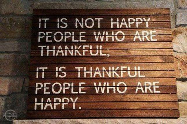 thankful happy people